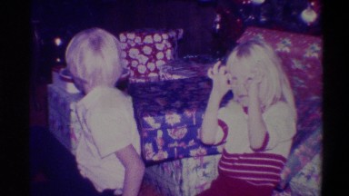 1973: kids on christmas morning NEW YORK