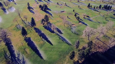 2016: Aerial Top View of a Golf Course and Trees in Colorado