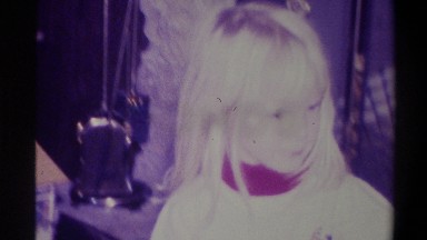 1973: Talking Man and Little Girl with Rectangular Present in New York