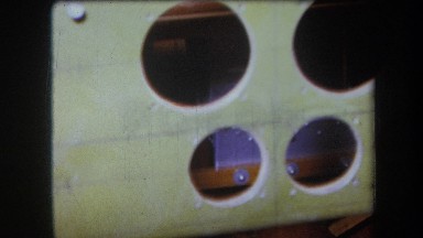 1964: the inside of a wooden structure VOLMER YUCAIPA CALIFORNIA