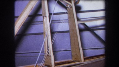 1964: A Ladder Next to a Garage Door, from the Inside Volmer Yucaipa California