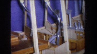 1965: wood and metal scrap from a demolition VOLMER YUCAIPA CALIFORNIA