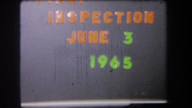 1965: a twenty seven second clip of a sign with the date 1965 and faa followed
