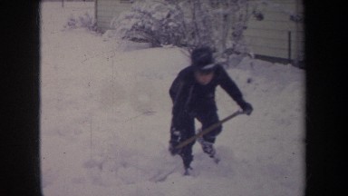 1968: Kids Playing with Snow in Michigan