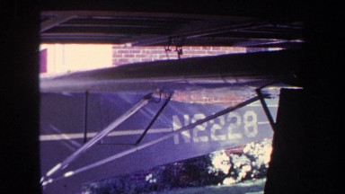 1969: Blue Airplane Outside Garage Volmer Yucaipa California