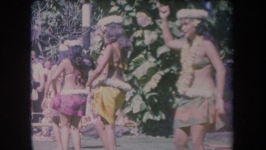1969: vintage archival footage of hawaiian hula dancers HAWAII