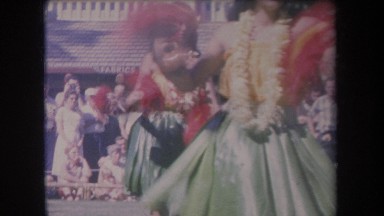 1969: two girls dancing very lively before much public HAWAII