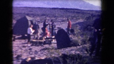 1958: A Small Group Having Food During a Picnic in an Open Place Arizona