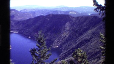 1980: Beautiful Calm River Between Two Plateaus in Arid Western USA