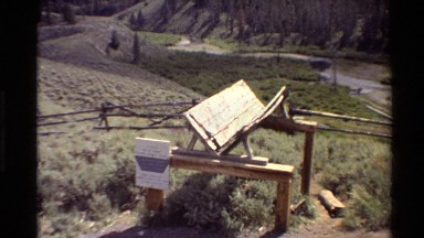 1980: monument in a park in the mountains WESTERN USA