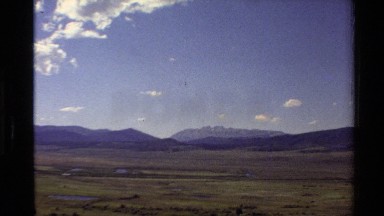 1980: wide open plains mountains in background WESTERN USA