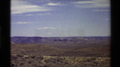 1980: zooming into a canyon from a distance WESTERN USA