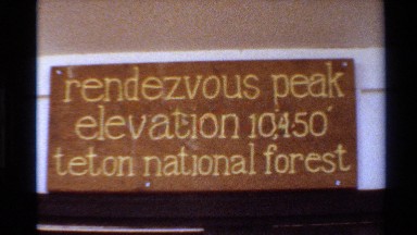 1980: Rendezvous Peak Sign in Grand Teton National Park, Wyoming