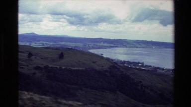 1981: view of town and island NEW ZEALAND
