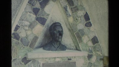 1981: a bust of a man and a shot of a harbour NEW ZEALAND