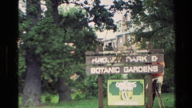 1982: a sign leading into a public park. NEW ZEALAND