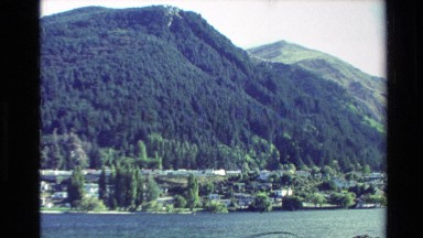 1982: lake view around beautiful mountain NEW ZEALAND