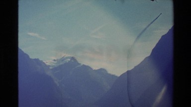 1982: mountains by a lake NEW ZEALAND