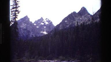 1980: high peaks concealing a high altitude lake. GRAND TETON WYOMING