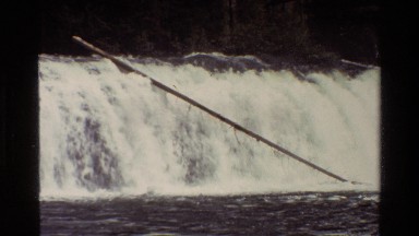 1980: beautiful waterfall GRAND TETON WYOMING