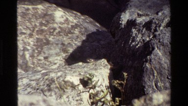 1980: exposed rocks with shadows GRAND TETON WYOMING
