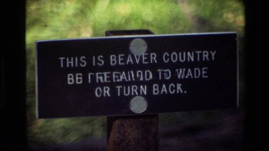 1980: an advertisement states that you are in beaver territory and that you must