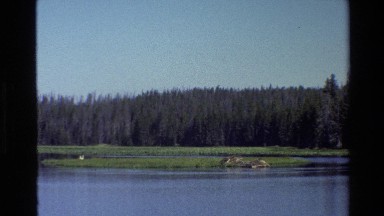1980: retro film of a pond GRAND TETON WYOMING