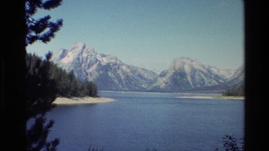 1980: beautiful lake and mountain GRAND TETON WYOMING