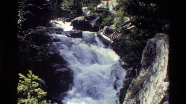 1980: A Streaming Waterfall Grand Teton Wyoming