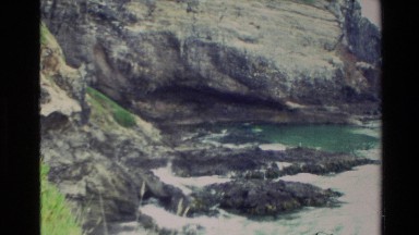 1982: View of Cliffs and Body of Water New Zealand