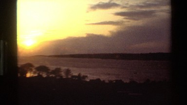 1982: beautiful night sky shining over a sleeping ocean. DENMARK