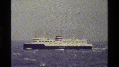 1983: a huge vessel sailing majestically in the calm waters of the ocean DENMARK