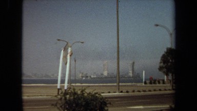 1971: Cars Driving on a Bridge Outside Laguna Hills California