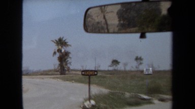 1971: a brown sign on a pole directs visitors to the lions LAGUNA HILLS