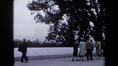 1970: people gathering to view a memorial WASHINGTON DC