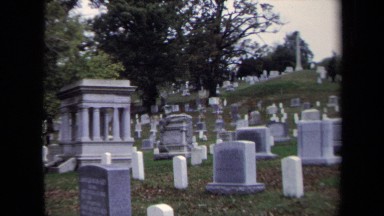 1970: Mersin Sacarob Headstone Sits Among Graves on a Hillside Cemetery in Washington DC