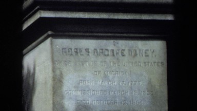 1970: a roger brooke taney statue, showing it in front of a historical building
