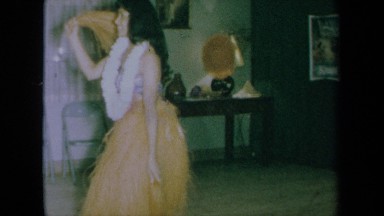 1961: A Woman Luau Dances in Her California Home