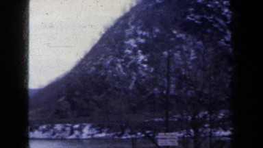 1959: Scenic Mountainous Lake-Side Road Drive in New York