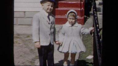 1958: Two Cute Little Kids Dressed in Their Sunday Best in New York