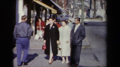 1959: A Family Window Shopping in New York