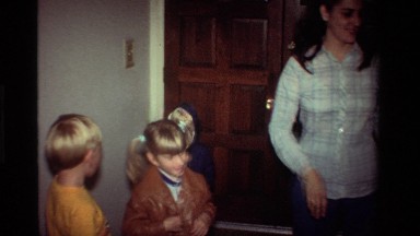 1981: Kid Answering Door to Friend and Her Mom, California