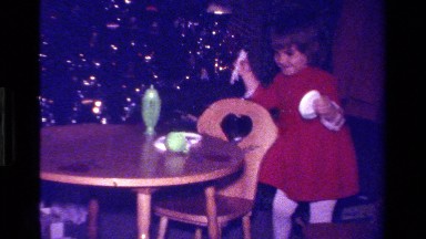 1979: A Little Girl Excited for Her New Tea Set California