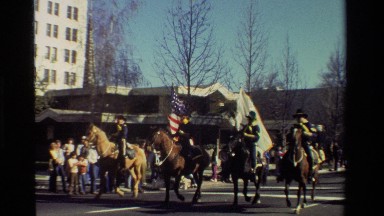 1981: Uniformed Officers March on Foot and Horseback in California Parade