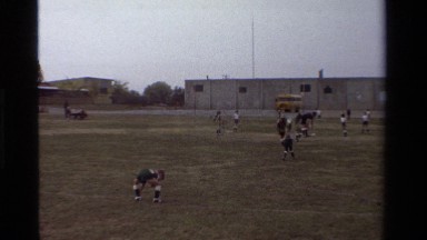 1981: children playing football CALIFORNIA