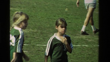 1981: kids playing soccer CALIFORNIA