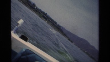 1977: Man Water-Skiing on Sunny Day at Canyon Lake California