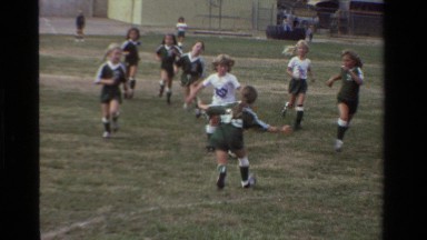1981: Number of Small Girls in Uniform Engaged in Football Game California
