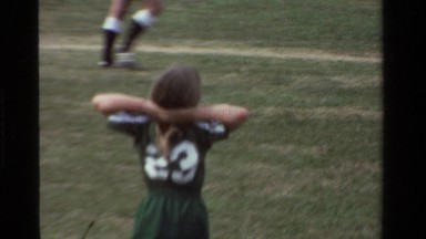 1981: kids playing soccer CALIFORNIA