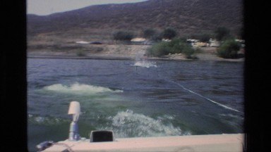 1977: water skier being pulled by a boat CANYON LAKE CALIFORNIA